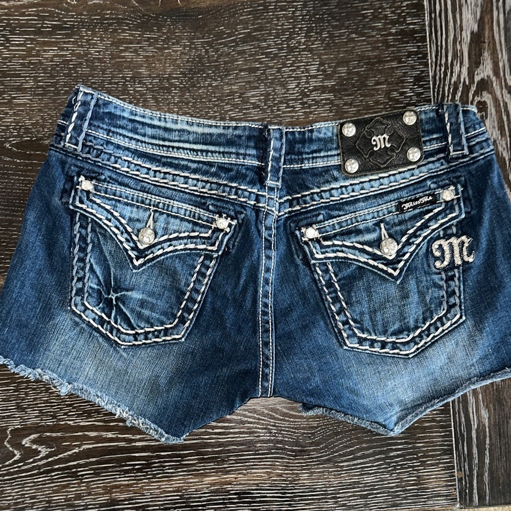 Miss Me Blue Jean Shorts